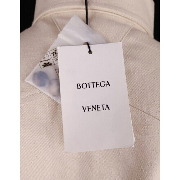 Bottega Veneta Knotted Twill Long Sleeve Polo Shirt 54 US 44 L Mens Beige NWT - Picture 7 of 10